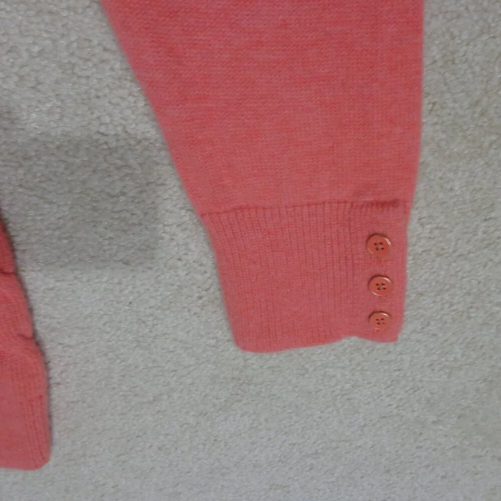 Talbots Women's Cable Knit‎ Sweater Lambswool Blend Melon Color Size L
